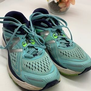 New Balance 860v8 Blue Green Silver Running Shoes Sz 9
